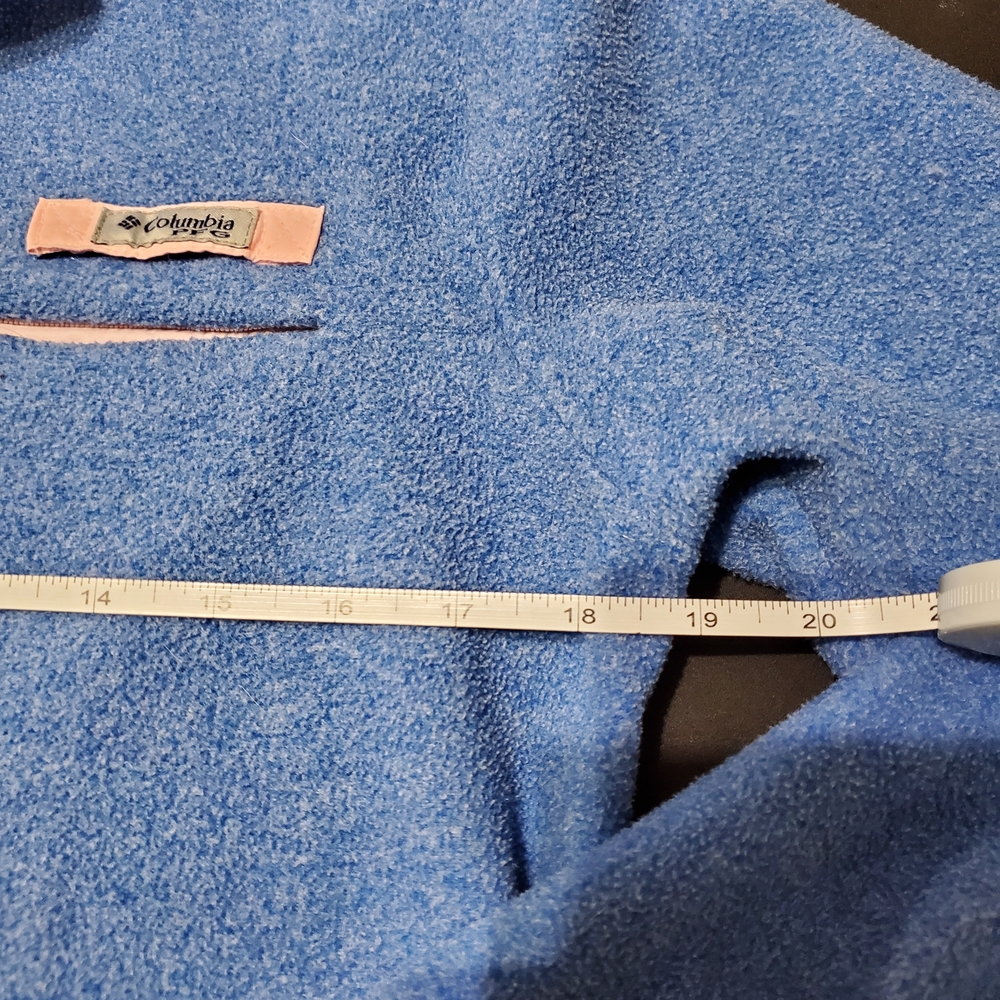 Columbia PFG Fleece Pullover Women Blue Pink Snap Neck Palmetto South Carolina S - Picture 8 of 8